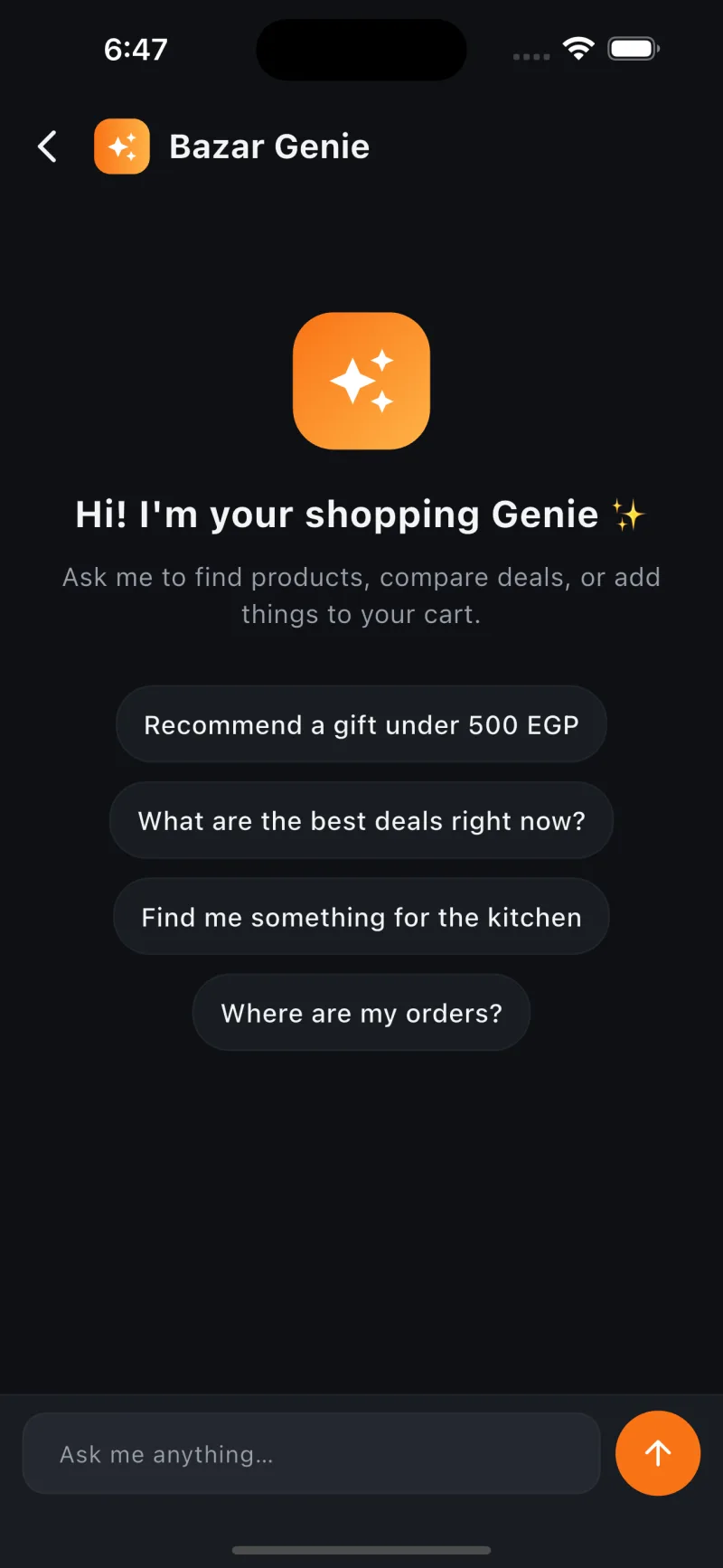 Bazar — Genie AI shopping assistant
